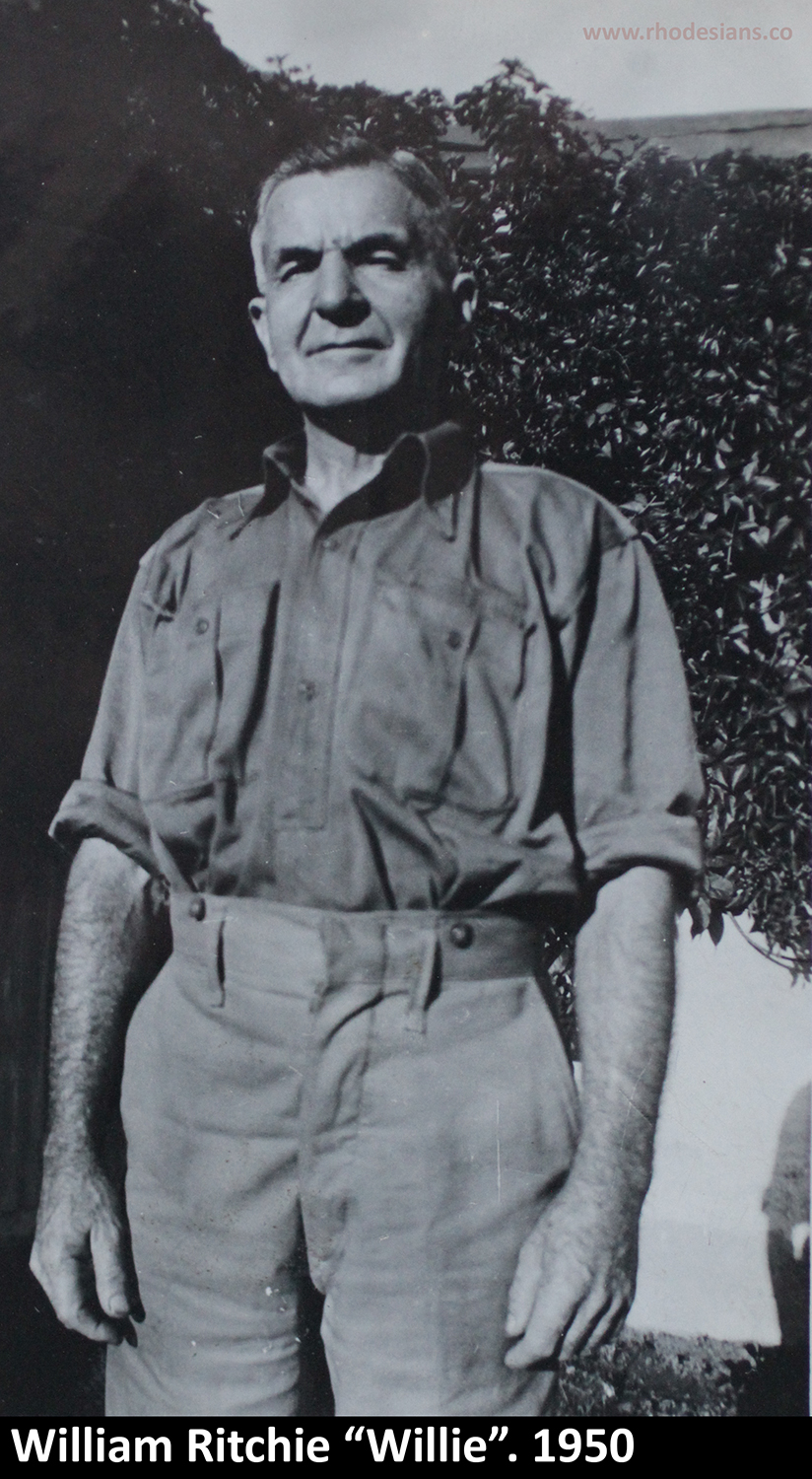 William Ritchie in 1950 at que Que mine