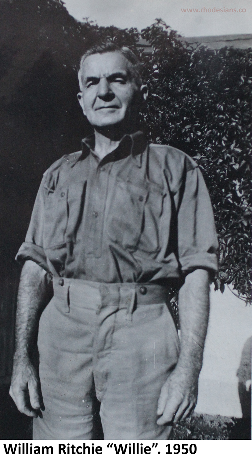 William Ritchie at Golden Ridge Mine Que Que in 1950