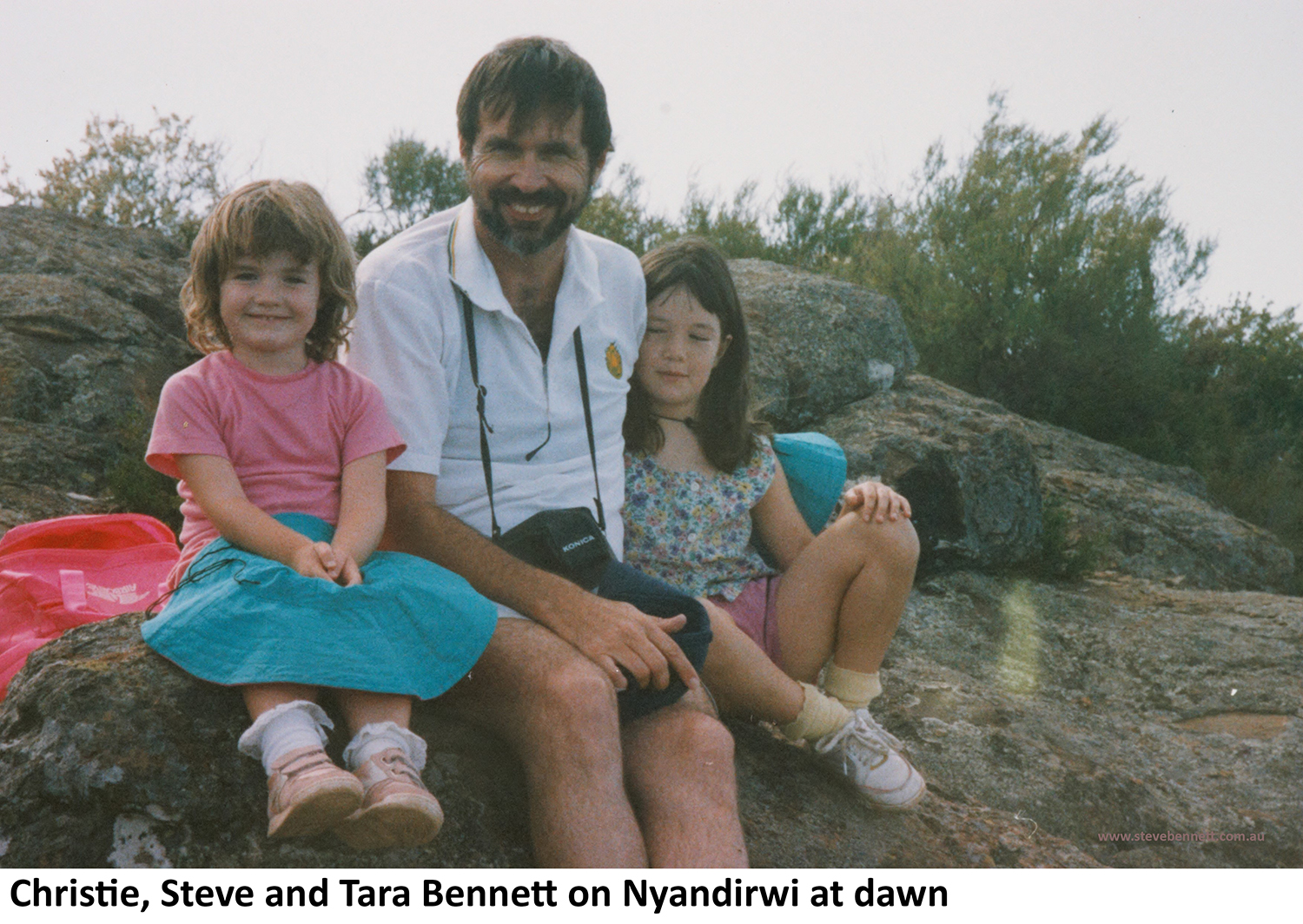 Christie and Tara with Steve Bennett on Nyandirwi at dawn