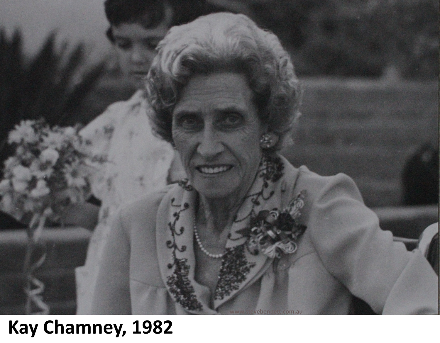 Kay Chamney at Lynn's wedding to Steve Bennett in 1982