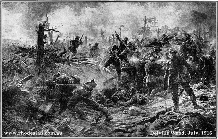 Fighting in Delville Wood during World War I